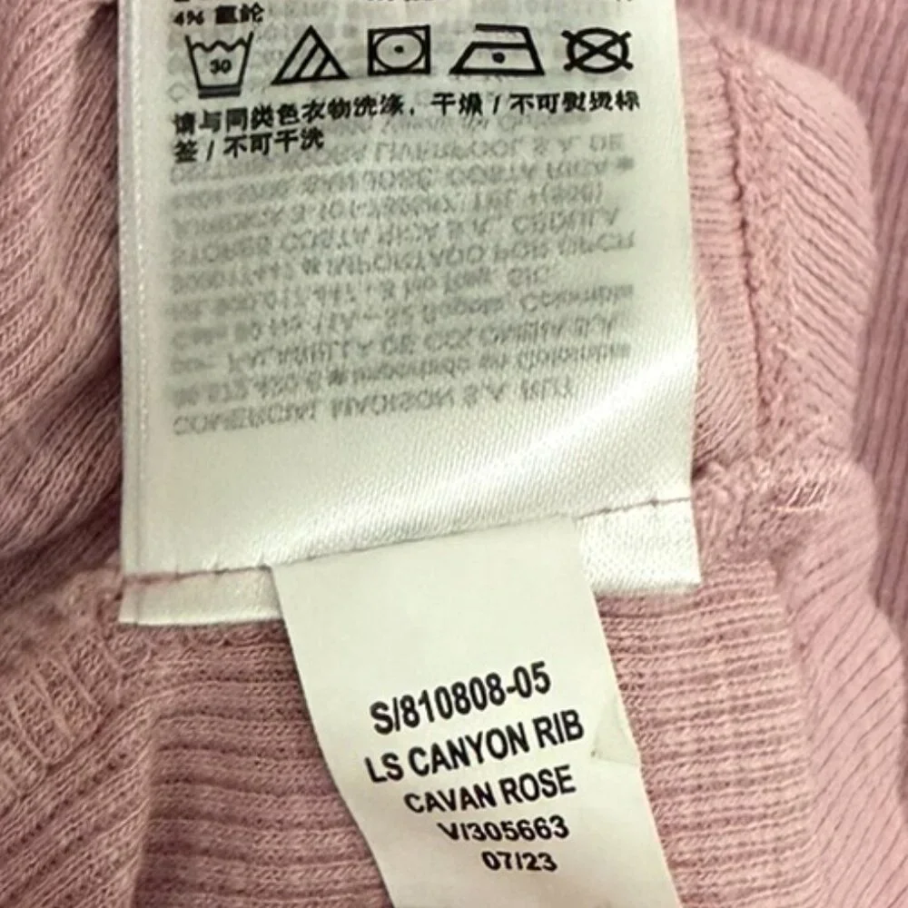 Gap Essentials Turtle Neck Ribbed Long Sleeve T-shirt Womens XL Mauve Pink - Picture 7 of 7